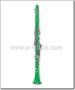 Teclas folheadas a níquel 17 teclas coloridas clarinete sib verde (CL3071-verde)
