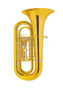 Tuba artesanal laqueada a ouro 4/4 -Intermediário(TU-M3488G)