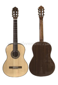 Encadernação de madeira OEM por atacado série vintage de 39 polegadas com guitarra clássica embutida (ACM17)