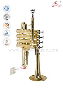 Chave sib lacada Goden piccolo trompete/bolso/mini trompete (PCT811G)