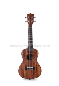 Escala em madeira sintética de alta densidade com tampo em koa maciço, belo ukulele embutido em celulóide (AU50)