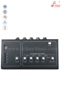 Instrumento Musical DC9V Potência 4 Entradas MIC 20dB Ganho DJ Mixing Console (ADM-60MP)