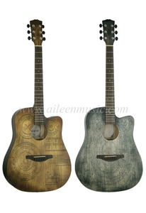 Novo produto 41 polegadas todo em contraplacado Linden violão acústico com corte superior (AF-HE00LC-41)