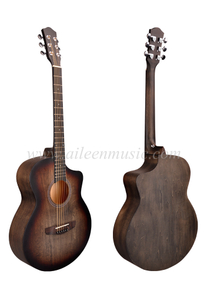 Corpo cutaway Jf exclusivo Stain de 40 polegadas com guitarra acústica com acabamento polido à mão (AF01LC-J)