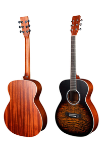 Guitarra acústica Linden 40 instrumentos musicais de 41 polegadas com 2 pinos de alça (AF07DT-M)