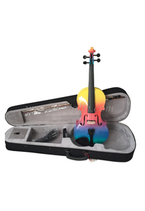 Arco-íris todo violino sólido com estojo (VG105-RB)