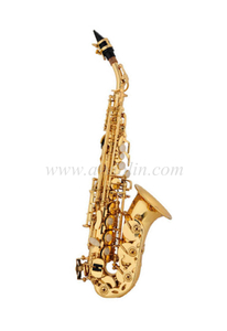 Saxofone soprano curvo de bom preço para estudantes (SP3043G)