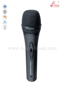 Microfone de metal com fio de plástico com fio MIC de cabo de bobina móvel profissional de 2,5 m (AL-DM960)