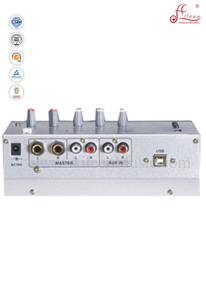Alta qualidade AC 10V Power 1 AUX Stereo USB DJ Mixing Console (ADM-01UM)