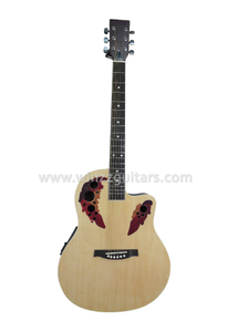 Guitarra Ovation Western Ovation traseira redonda de plástico de 41' com EQ (AFO229CE)