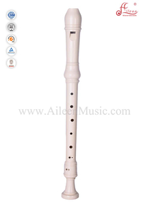 Flauta flauta doce de plástico barroco marfim (RE2608B)