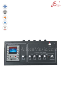 DC9V Power 8 MIC Inputs Instrument Musical 20dB Gain DJ Mixing Console (ADM-120AMP)