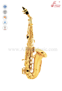 Saxofone Soprano Chinês High F# Gold Laquer (SP3041G)