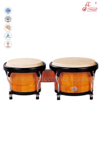 Tambor bongo cromado de percussão de madeira (BOBCS006)