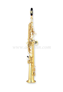 Saxofone soprano banda de metais amarelo intermediário (SSP-M4000G)