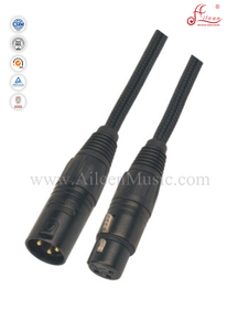 Fio de cabo de microfone preto macho-fêmea de 6 mm (AL-M007)